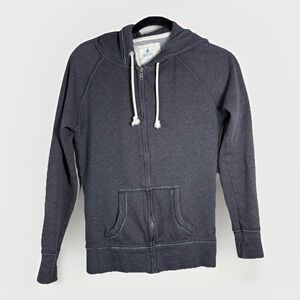 Aerie Sweatshirt Womens‎ XS Charcoal Gray Full Zip Hooded Solid Comfort Pockets
